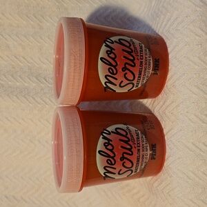 Set of 2 New Victoria’s Secret PINK Melon Refreshing Body Scrubs